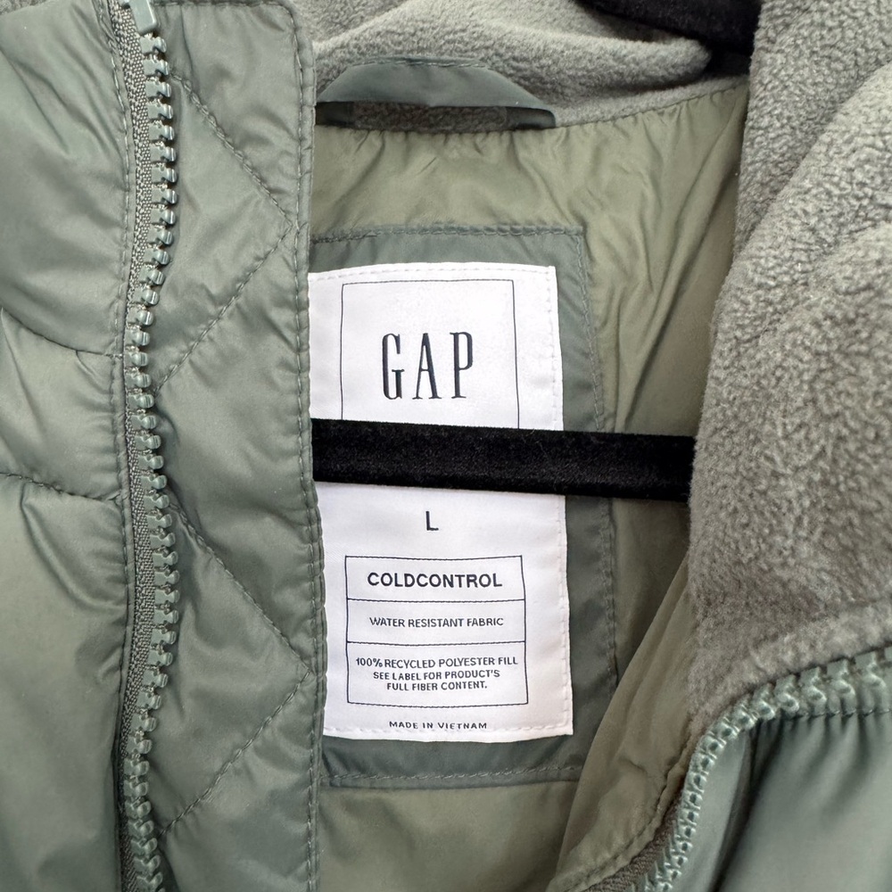 GAP ColdControl Green Puffer Jacket Large - image 3